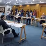 Meeting between the CNP and the former CNE executive board on March 8, 2023. Photo: X/@cneesvzla/File photo.