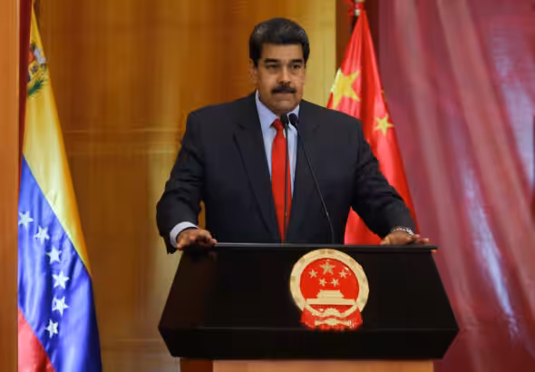 President Maduro delivering a speech during his China tour. Photo: Atlantic Council.