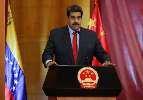 President Maduro delivering a speech during his China tour. Photo: Atlantic Council.
