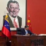 Venezuelan President Nicolás Maduro holds a press conference in the Venezuelan embassy in the People's Republic of China, September 14, 2023. Photo: Presidential Press.