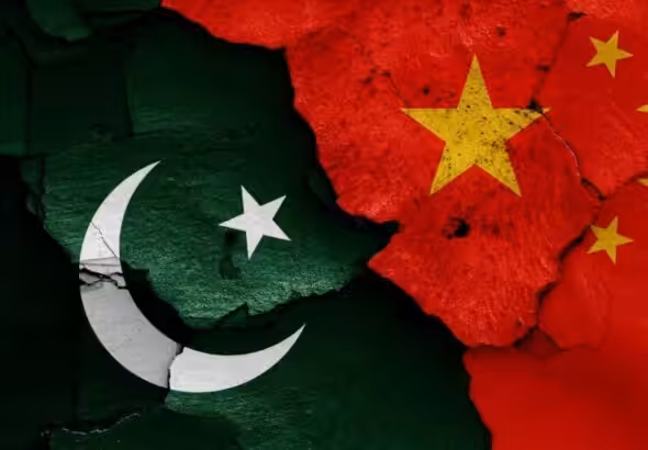 Flags of Pakistan and China. Photo: ANKASAM.