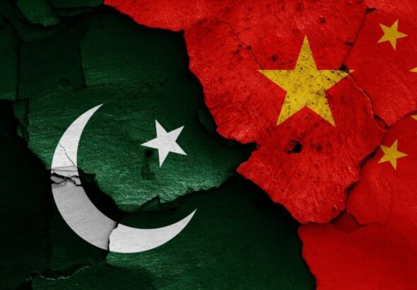 Flags of Pakistan and China. Photo: ANKASAM.