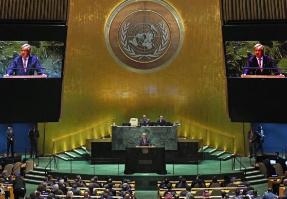UN Secretary General António Guterres speaks at the the 78th session of the UN General Assembly at the UN headquarters in New York, September 19, 2023. Photo: Xinhua/Li Rui.
