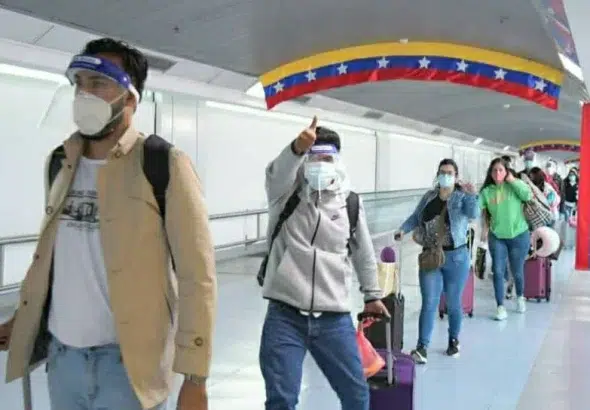 Venezuelans repatriated by the Vuelta a la Patria Program in the Maiquetía International Airport. File photo.