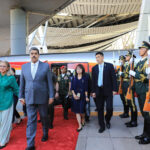 Venezuela President Nicolas Maduro arriving on a bullet train to Beijing's South Station and received with military honors on Tuesday, September 12, 2023. Photo: X/@NicolasMaduro.