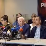 Unitary Platform leaders at a press conference. Photo: Crónica Uno.