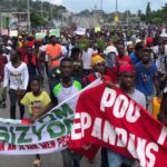 Haitians protest austerity and an illegitimate government. Photo: Etant Dupain/Twitter via Black Agenda Report.
