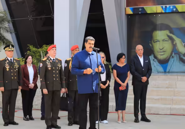 Venezuelan President Nicolás Maduro speaks about his state visit to China and Algeria and the G77 Summit in Cuba, upon his return to Venezuela, September 17, 2023. Photo: Presidential Press.