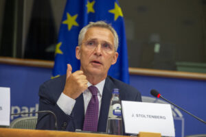 NATO Secretary General Jens Stoltenberg. Photo: Caitlin Johnstone.