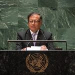 Colombian President Gustavo Petro during his speech at the United Nations 78th General Assembly on Tuesday, September 19, 2023. Photo: Europa Press.