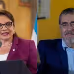 President of Honduras, Xiomara Castro (left), and the president-elect of Guatemala, Bernardo Arévalo (right). Photo: HispantTV.