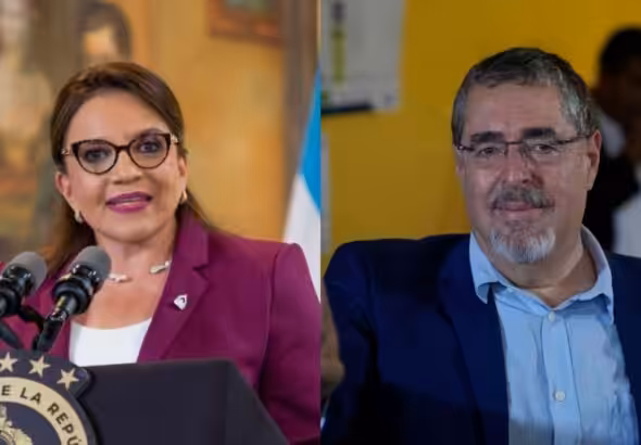 President of Honduras, Xiomara Castro (left), and the president-elect of Guatemala, Bernardo Arévalo (right). Photo: HispantTV.