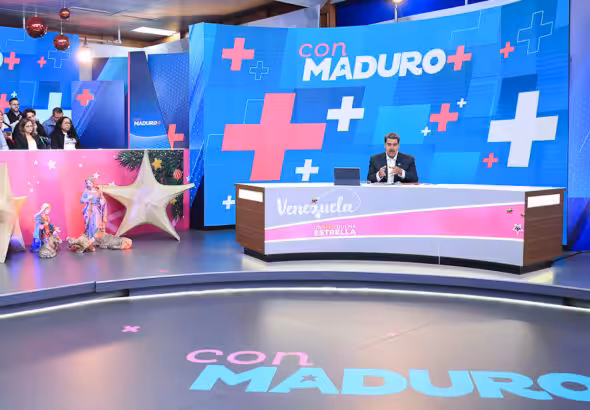 Venezuelan President Nicolás Maduro during his television show Con Maduro+. Photo: Presidential Press.