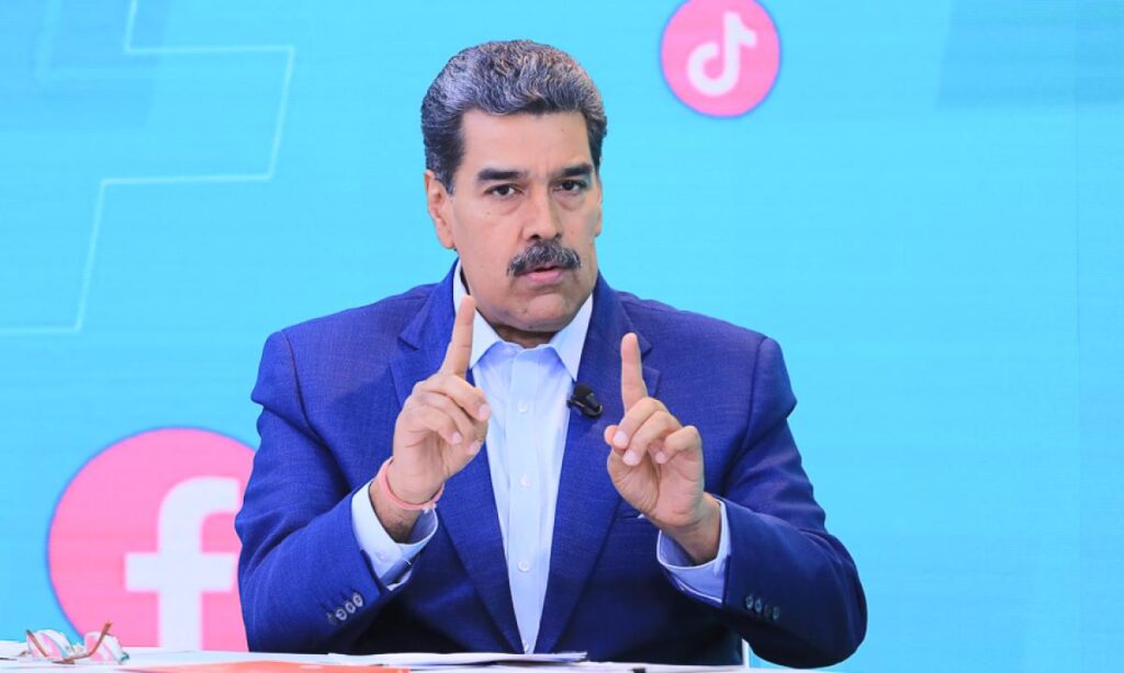 Venezuelan President Nicolás Maduro during his television program Con Maduro+ on Monday, October 16, 2023. Photo: Presidential Press.