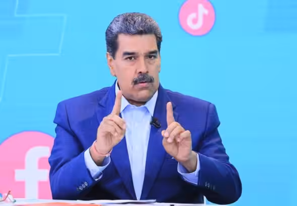 Venezuelan President Nicolás Maduro during his television program Con Maduro+ on Monday, October 16, 2023. Photo: Presidential Press.