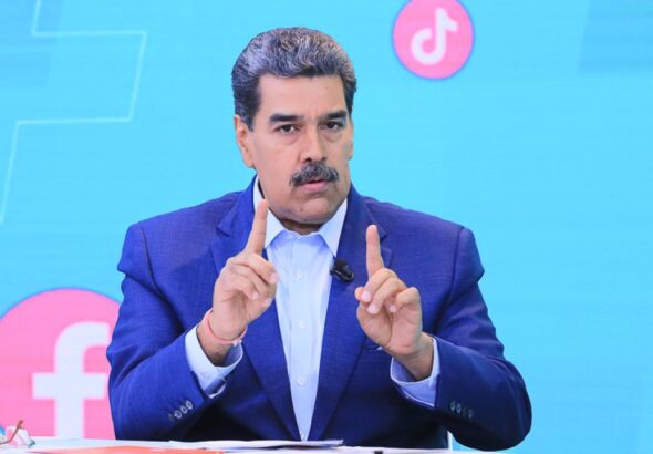 Venezuelan President Nicolás Maduro during his television program Con Maduro+ on Monday, October 16, 2023. Photo: Presidential Press.