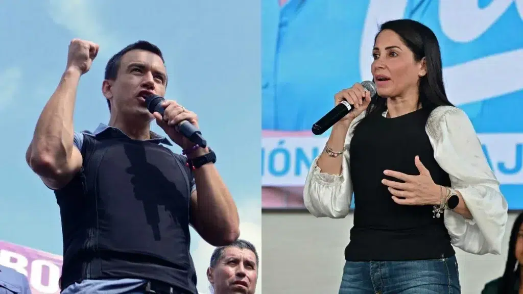 President-elect Daniel Noboa (left) and Citizen Revolution candidate Luisa González (right). Photo: Hora724/File photo.