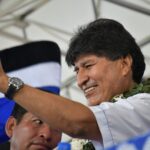 Evo Morales at the Lauca Eñe congress, in Cochabamba. Photo: Kawsachun News.
