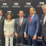 Juan Guaidó, 2nd from the right, at FIU. Photo: libertarianinstitute.org.