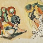 Figure Studies, 1970, by Dumile Feni (South Africa).