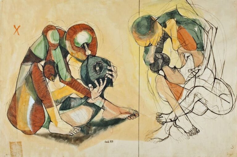Figure Studies, 1970, by Dumile Feni (South Africa).