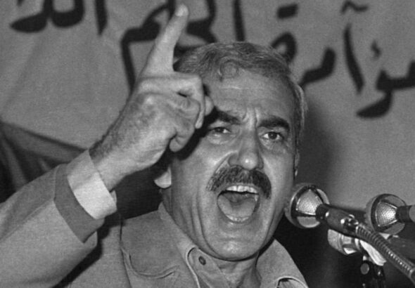 Palestinian historical leader and founder of the Popular Front for the Liberation of Palestine (PFLP), George Habash. File photo.
