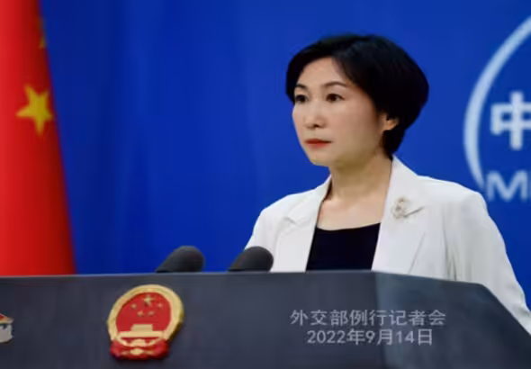 The spokesperson for China's Ministry of Foreign Affairs Mao Ning giving statements to the press. Photo: File photo.