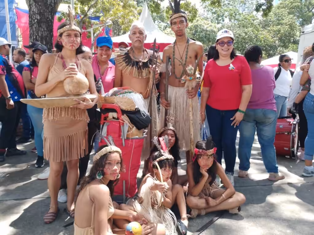 Indigenous peoples of Venezuela commemorate the Day of Indigenous Resistance, in Caracas, October 12, 2023. Photo: Ministry of Culture of Venezuela.