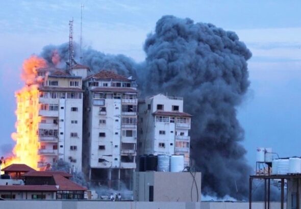 Israeli bombings in Gaza, Palestine. Photo: Ziad Taleb/UN News.