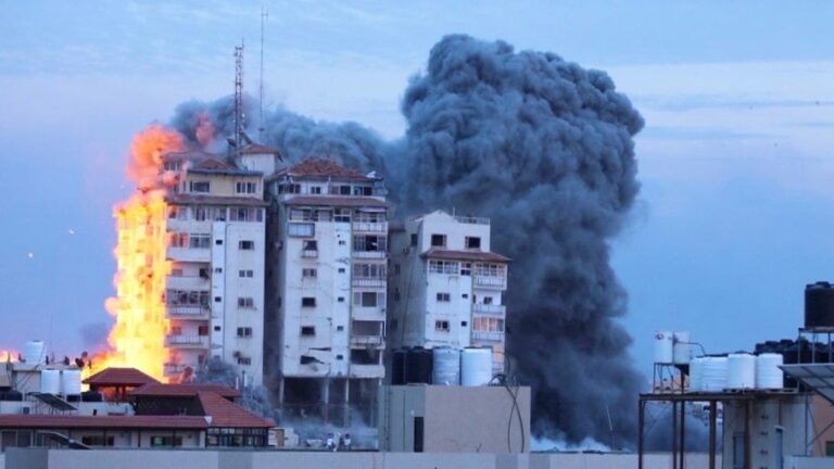 Israeli bombings in Gaza, Palestine. Photo: Ziad Taleb/UN News.