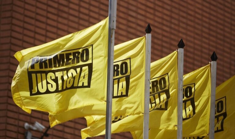 Flag of Venezuelan far-right opposition party Justice First. File photo.