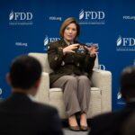 US Southern Command Chief General Laura Richardson in an interview with US warmongering think tank Foundation for Defense of Democracies, October 11, 2023. Photo: Facebook/US Southern Command.