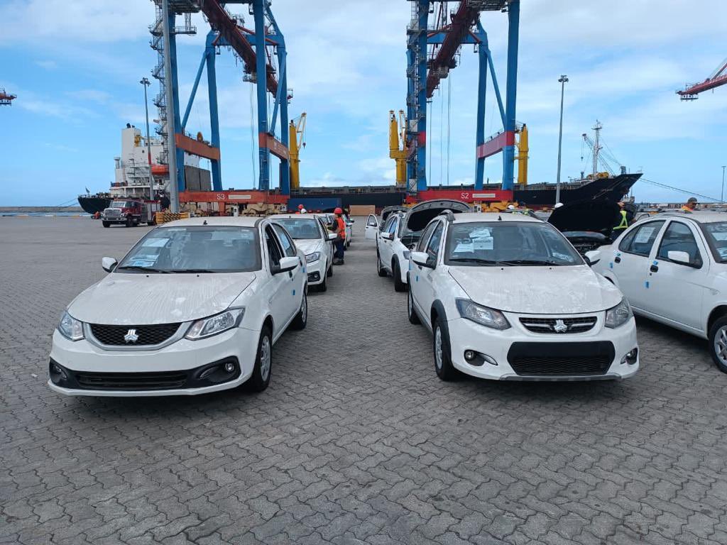 Iranian SAIPA cars being unloaded from a ship in a Venezuelan port. Photo: File photo.
