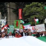 Venezuelans and Palestinians march in Caracas in support of the Palestinian people and against Israeli genocide on Saturday, October 21, 2023. Photo: Ultimas Noticias