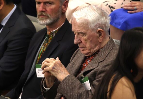 Yaroslav Hunka in the House of Commons before receiving applause Sept. 22. His Nazi history in Ukraine is the tip of an iceberg hidden in sealed commission findings. Photo: Patrick Doyle/the Canadian Press.