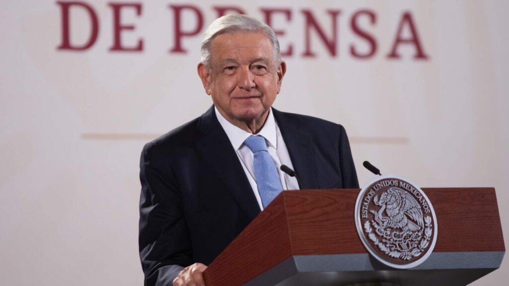 Mexican President Andrés Manuel López Obrador during his daily morning press conference on September 27, 2023. Photo: Mexico's Presidential Office. 