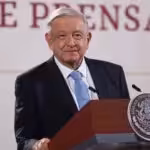 Mexican President Andrés Manuel López Obrador during his daily morning press conference on September 27, 2023. Photo: Mexico's Presidential Office. 