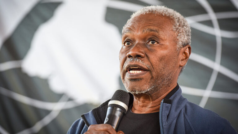 Haitian Camille Chalmers is leader of the Rasin Kan Pèp la party, a socialist regroupment for a new national initiative. Photo: Daniel Jatimliansky.