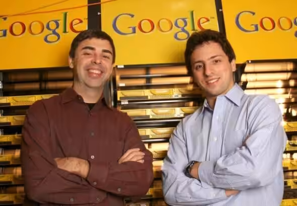 Larry Page and Sergey Brin. Photo: Kit's Newsletter/File photo.