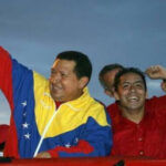 Venezuelan President Hugo Chavez (left) and then student leader Robert Serra (right), during a political rally. Photo: AFP/File photo.
