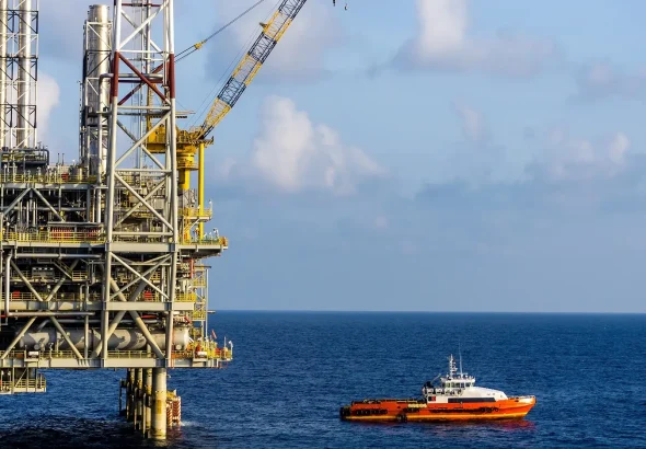 An offshore natural gas extraction rig platform. Photo: Wan Fahmy Redzuan/Shutterstock/File photo.
