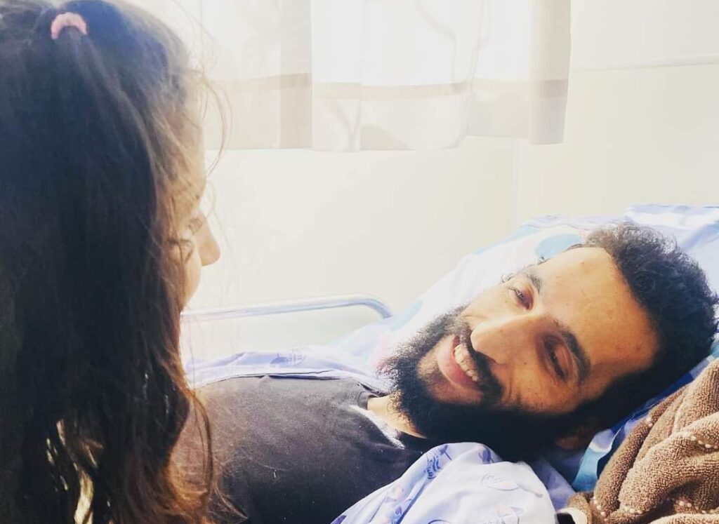 Palestinian Kayed Fasfous is carrying out a hunger strike against his administrative detention without charge or trial by the Israeli occupation authorities. Photo: al-Hadf News