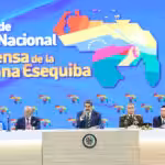 Venezuelan President Nicolás Maduro speaks at an event of the defense of the Essequibo Territory at the Teresa Carreño Theater in Caracas, November 7, 2023. Photo: Wendys Olivo/Presidential Press.