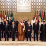 Leaders pose for a photo during the Extraordinary Joint Summit of the Organization of Islamic Cooperation and the Arab League at King Abdulaziz International Conference Center in Riyadh, Saudi Arabia on November 11, 2023. Photo: Mustafa Kamacı/Palestinian Press Office.