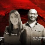 Farah Omar, and Rabih Me'mari, Al Mayadeen's correspondent and cameraman who were targetted by an Israeli airstrike. Photo: Al Mayadeen.