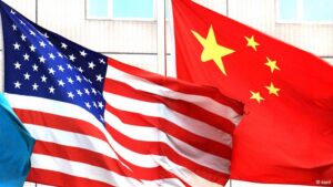 The flags of the US and the People's Republic of China fly. Photo: Times Asi/Flickr.
