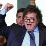 Javier Milei, presidential candidate of the Liberty Advances coalition, speaks at his campaign headquarters after polls closed for general elections in Buenos Aires, Argentina, on Oct. 22, 2023. Photo: Morning Star/File photo.