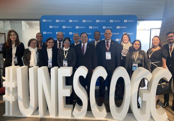 Venezuelan diplomatic delegation at UNESCO. Photo: X/@RodulfoPerezVen.