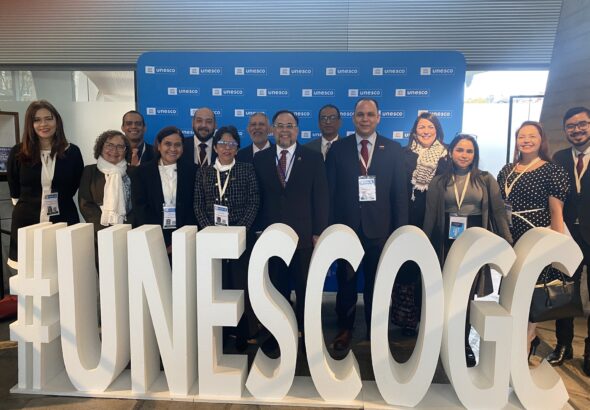 Venezuelan diplomatic delegation at UNESCO. Photo: X/@RodulfoPerezVen.