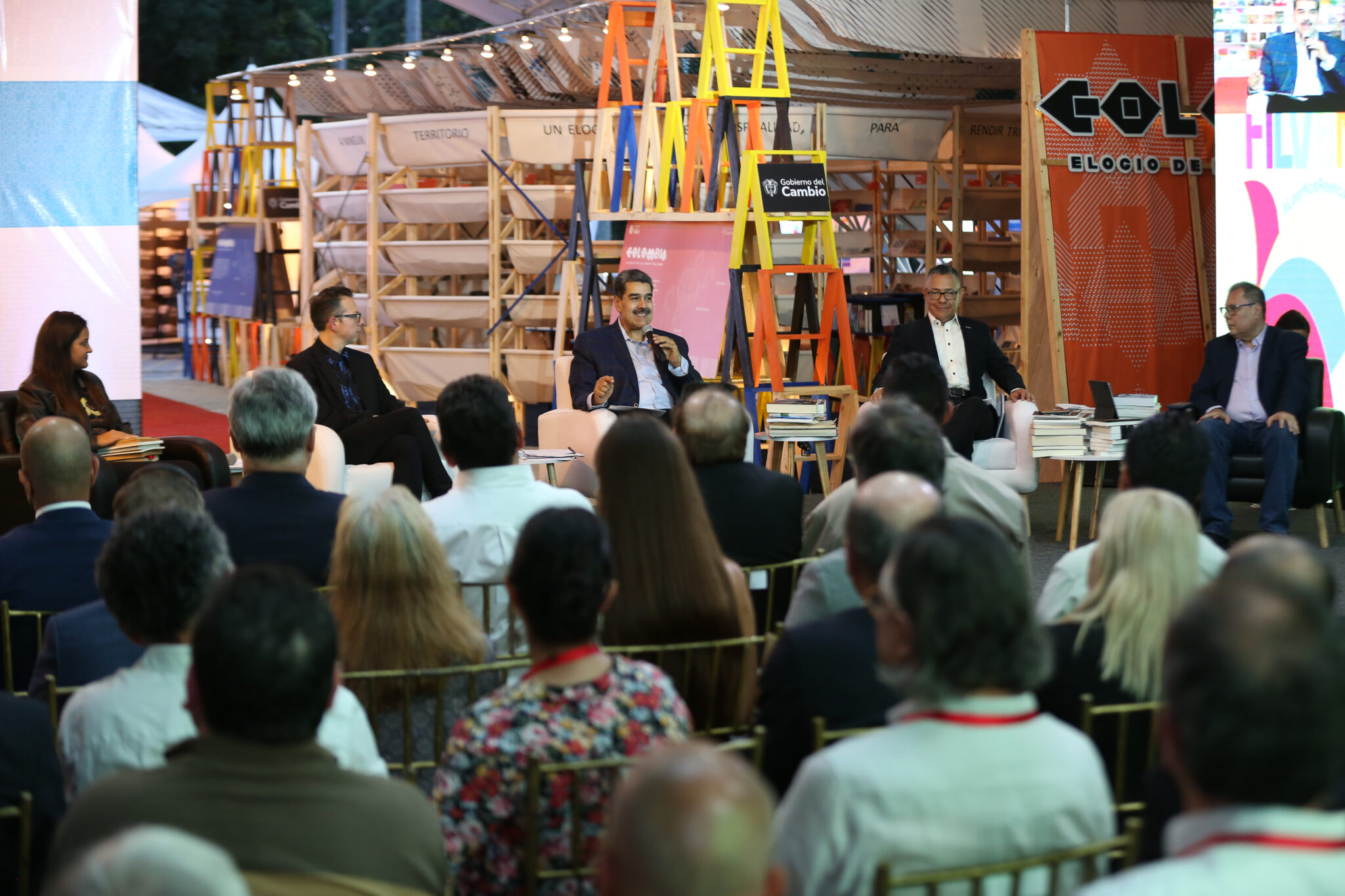 President Maduro speaks at the inauguration ceremony of FILVEN 2023. Photo: X/@filven2023.
